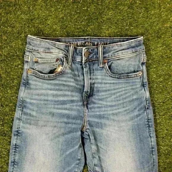 American Eagle Airflex+ Slim Jeans Move Free Athletic Fit 26 X 28 Distressed - Picture 3 of 10